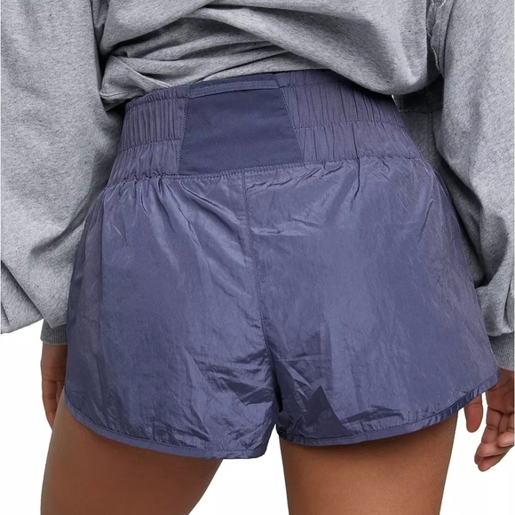 Free People The Way Home High Rise Elastic Waist Athletic Shorts Navy Purple S - Picture 2 of 7